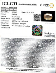 5.72/CT Natural Ceylonese Pukhraj with Govt Lab Certificate-6771